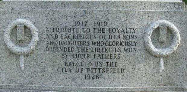 PITTSFIELD VETERANS MEMORIAL DEDICATION STONE