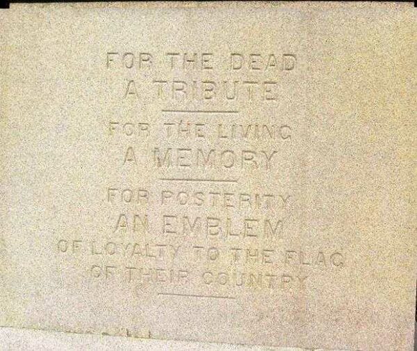 PITTSFIELD SOLDIERS MONUMENT STONE A