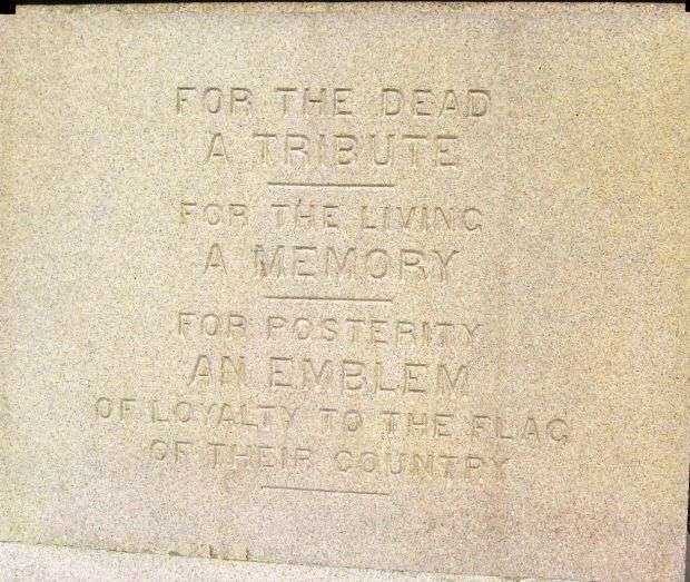PITTSFIELD SOLDIERS MONUMENT STONE A