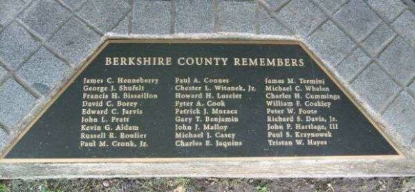 BERKSHIRE COUNTY VIETNAM WAR MEMORIAL PLAQUE C