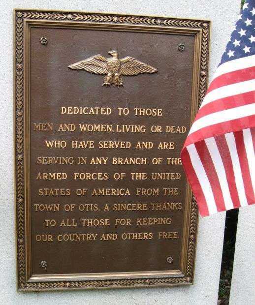 OTIS VETERANS MEMORIAL PLAQUE B