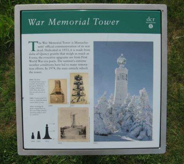 WAR MEMORIAL TOWER PLAQUE