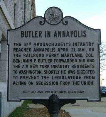 BUTLER IN ANNAPOLIS WAR MEMORIAL MARKER