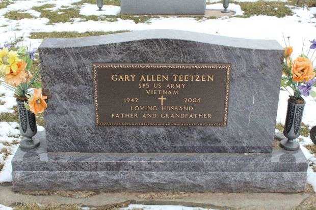 GARY ALLEN TEETZEN MEMORIAL CEMETERY STONE