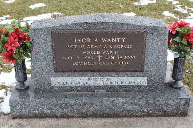 LEOR A WANTY MEMORIAL CEMETERY STONE