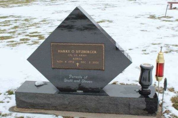 HARRY O SITZBERGER MEMORIAL CEMETERY STONE