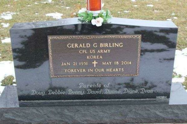 GERALD G BIRLING MEMORIAL CEMETERY STONE