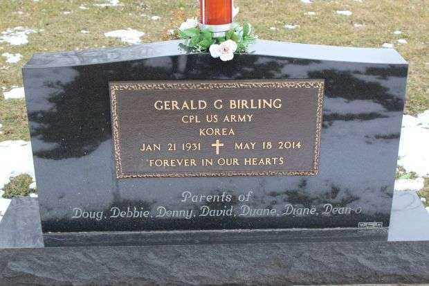 GERALD G BIRLING MEMORIAL CEMETERY STONE