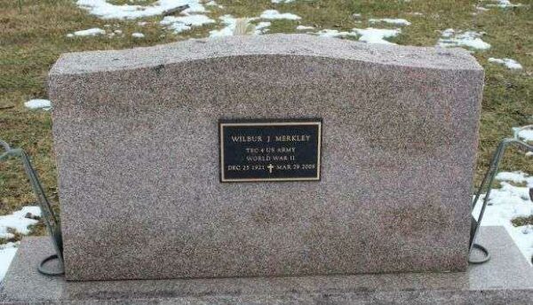 WILBUR J MERKLEY MEMORIAL CEMETERY STONE