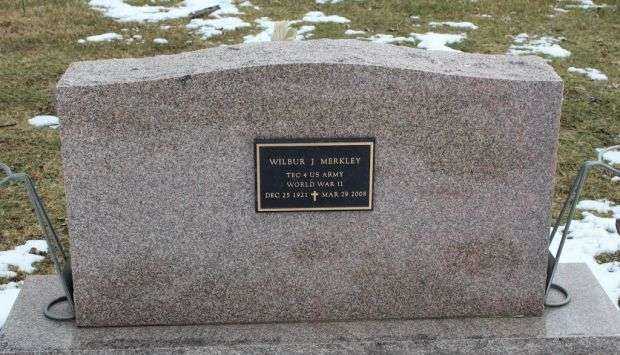 WILBUR J MERKLEY MEMORIAL CEMETERY STONE