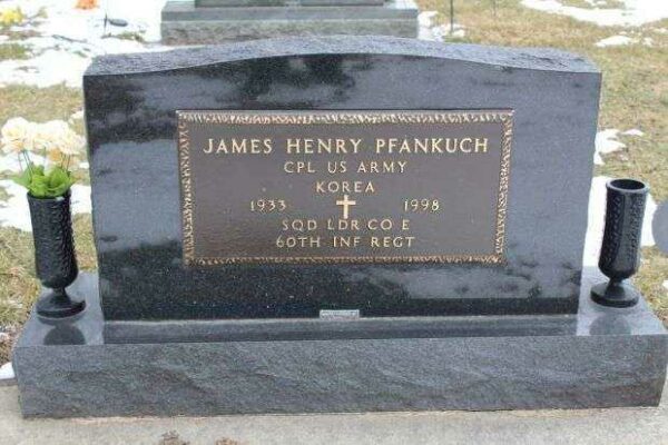JAMES HENRY PFANKUCH MEMORIAL CEMETERY STONE