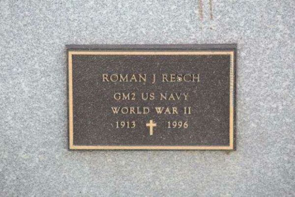 ROMAN J RESCH MEMORIAL CEMETERY STONE