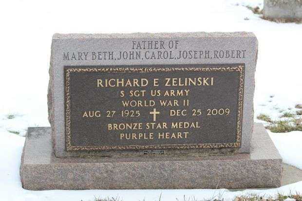 RICHARD E ZELINSKI MEMORIAL CEMETERY STONE
