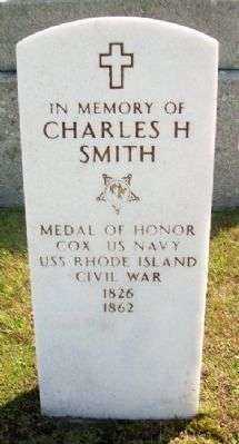 COXSWAIN CHARLES H. SMITH MEDAL OF HONOR MEMORIAL GRAVESTONE