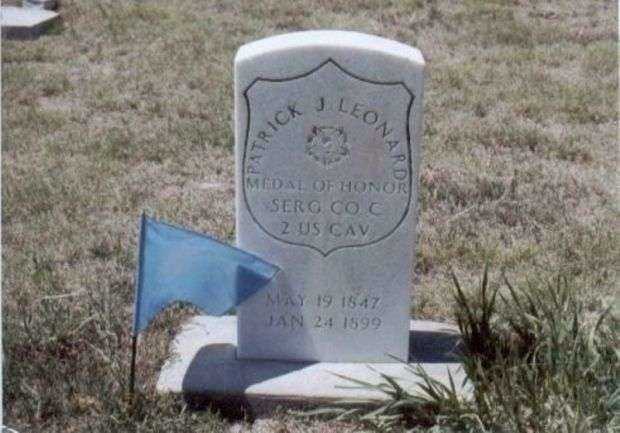 PATRICK J LEONARD MEDAL OF HONOR GRAVESTONE