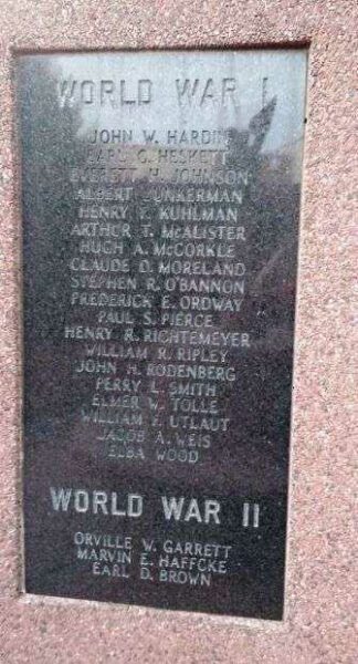 SALINE COUNTY VETERANS MEMORIAL HONOR ROLL STONE B