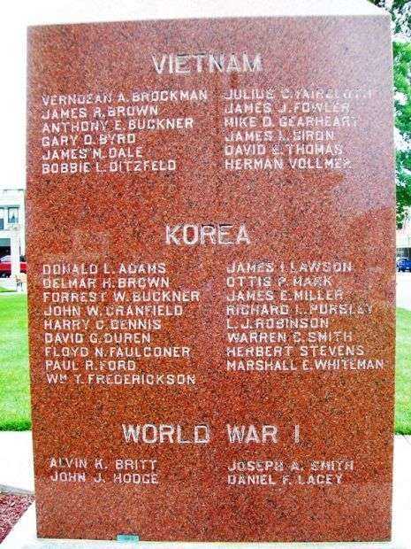 IN MEMORY OF OUR GLORIOUS DEAD MEMORIAL HONOR ROLL STONE D