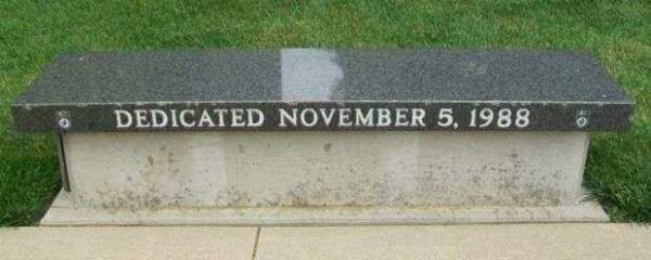 SEDALIA VIETNAM WAR MEMORIAL BENCH B