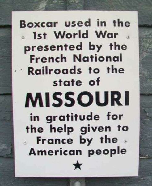 THE MERCI BOXCAR MEMORIAL PLAQUE B