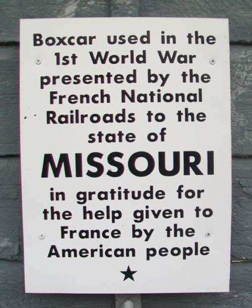 THE MERCI BOXCAR MEMORIAL PLAQUE B