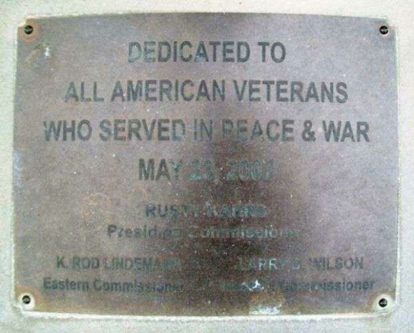 ALL AMERICAN VETERANS MEMORIAL FLAGPOLE PLAQUE
