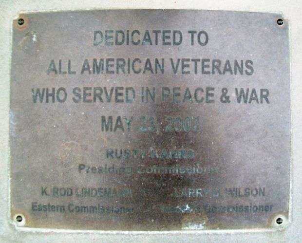 ALL AMERICAN VETERANS MEMORIAL FLAGPOLE PLAQUE