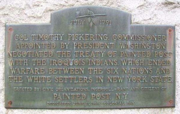 TREATY OF PAINTED POST MEMORIAL PLAQUE