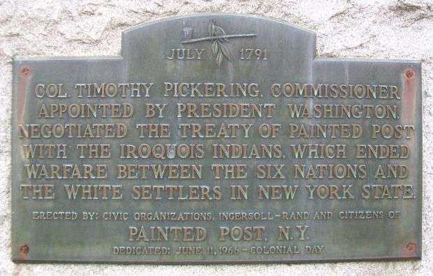 TREATY OF PAINTED POST MEMORIAL PLAQUE