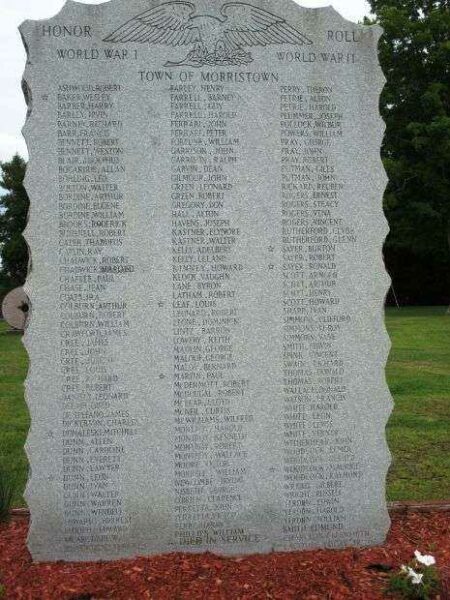 MORRISTOWN WORLD WARS HONOR ROLL MEMORIAL