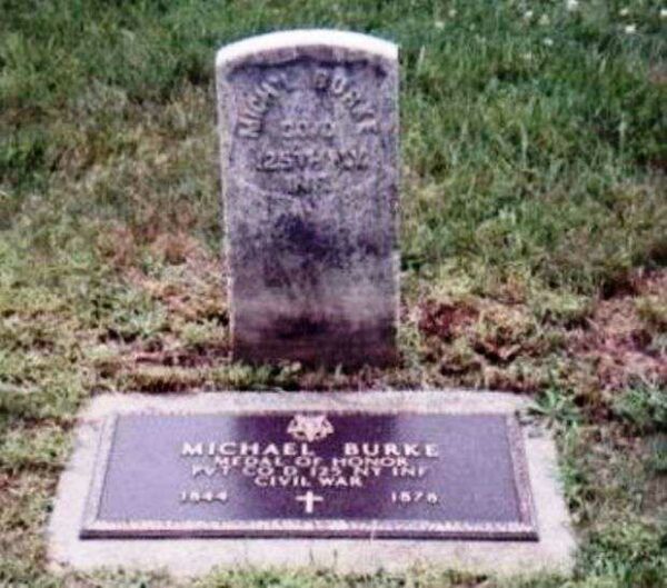 MICHAEL BURKE MEDAL OF HONOR MEMORIAL CEMETERY STONE