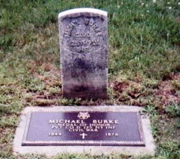 MICHAEL BURKE MEDAL OF HONOR MEMORIAL CEMETERY STONE