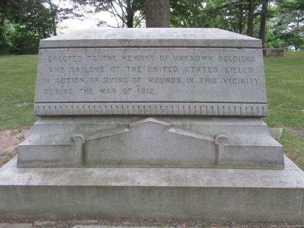 WAR OF 1812 UNKNOWN SOLDIERS MEMORIAL