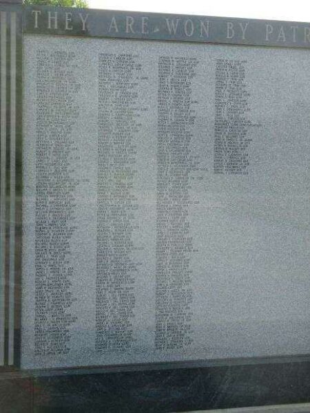 NIAGARA FALLS VETERANS MEMORIAL HONOR ROLL PANEL H