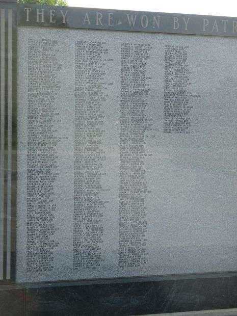 NIAGARA FALLS VETERANS MEMORIAL HONOR ROLL PANEL H