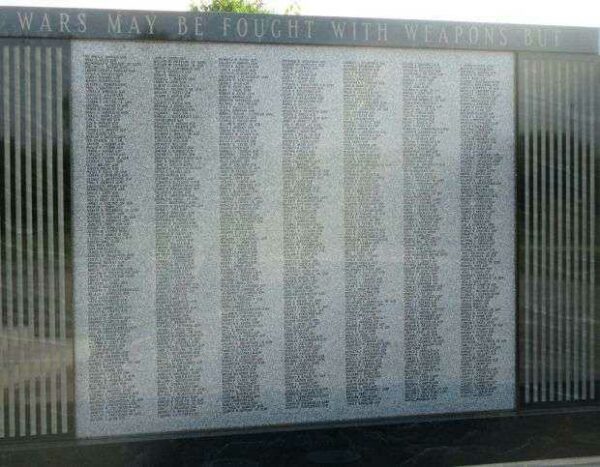 NIAGARA FALLS VETERANS MEMORIAL HONOR ROLL PANEL G