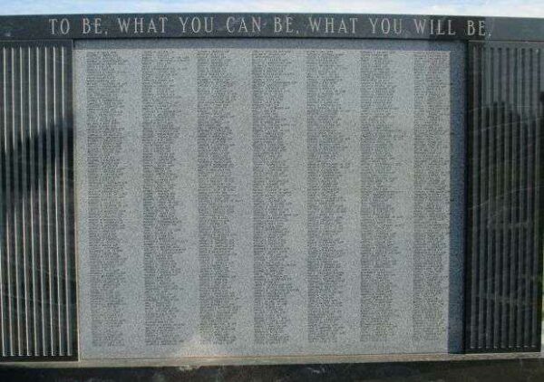 NIAGARA FALLS VETERANS MEMORIAL HONOR ROLL PANEL F