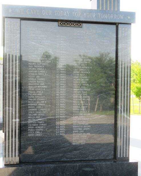 NIAGARA FALLS VETERANS MEMORIAL HONOR ROLL PANEL D