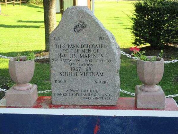 MOUNT MORRIS 3RD US MARINES MEMORIAL PARK STONE