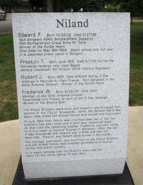 TONAWANDA ALL HEROES MEMORIAL NILAND STONE