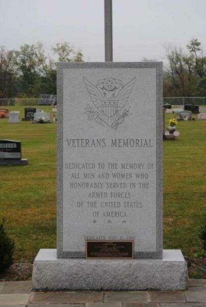 FITZSIMMONS CEMETERY VETERANS MEMORIAL DEDICATION STONE