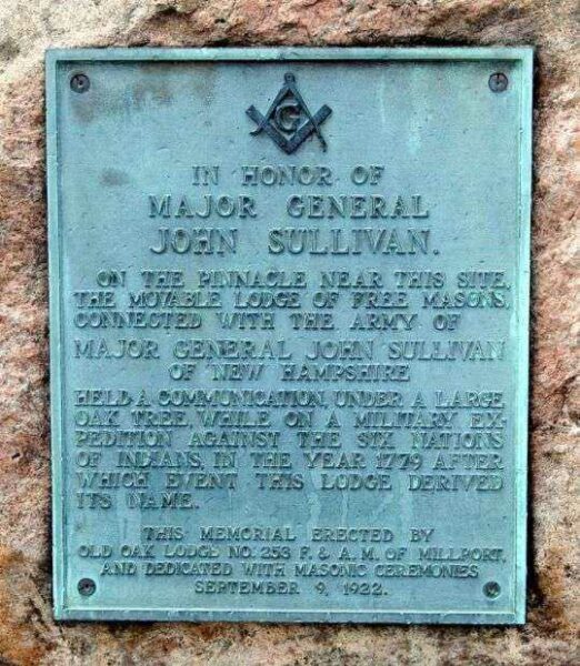 MAJOR GENERAL JOHN SULLIVAN WAR MEMORIAL PLAQUE