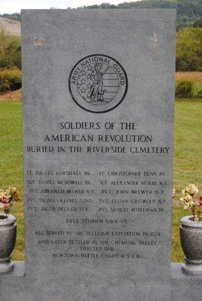 SOLDIERS OF THE AMERICAN REVOLUTION RIVERSIDE CEMETERY MEMORIAL