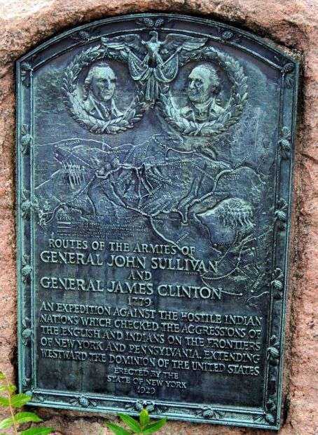 HORSEHEADS ROUTES OF THE ARMIES OF GENERAL JOHN SULLIVAN AND GENERAL JAMES CLINTON MEMORIAL PLAQUE