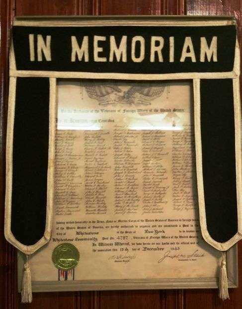 VFW POST 4787 IN MEMORIAM HONOR ROLL PLAQUE