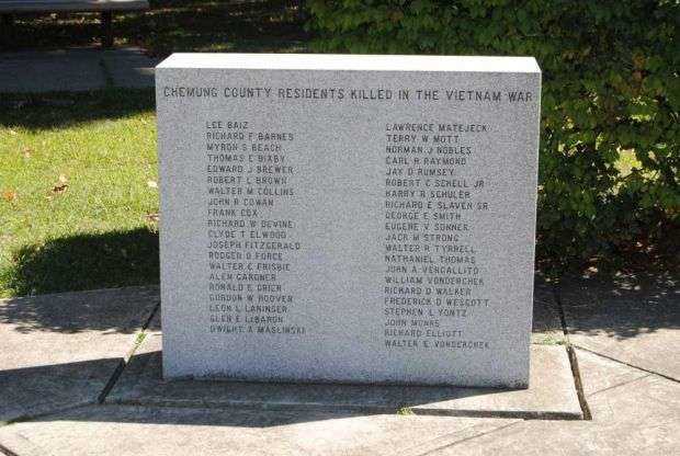 CHEMUNG COUNTY KOREA AND VIETNAM MEMORIAL RIGHT STONE