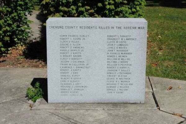 CHEMUNG COUNTY KOREA AND VIETNAM MEMORIAL LEFT STONE