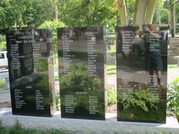 CAYUGA COUNTY WORLD WAR II MEMORIAL PANELS SECTION B