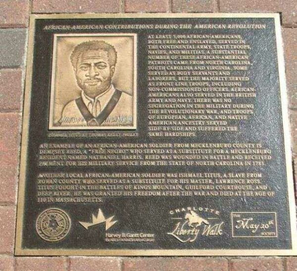 AFRICAN-AMERICAN CONTRIBUTIONS DURING THE AMERICAN REVOLUTION MEMORIAL PLAQUE