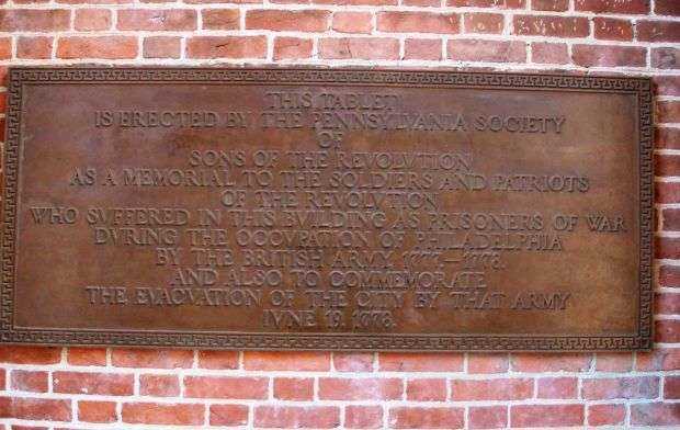 PENNSYLVANIA SOCIETY REVOLUTIONARY SOLDIERS MEMORIAL PLAQUE