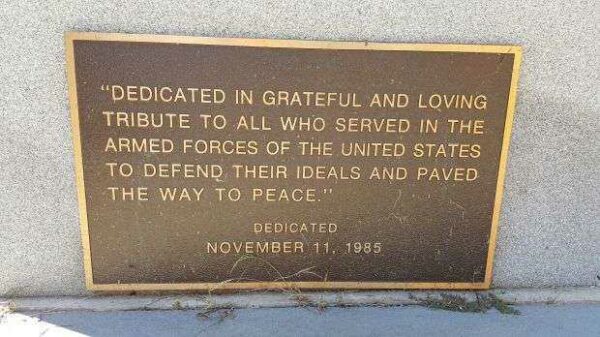 SOMERVILLE ARMED FORCES MEMORIAL PLAQUE